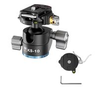 SIRUI KS-10 TêTe sphéRique à Profil Bas pour tréPied, TêTe panoramique à 360° en Alliage d'aluminium pour Appareil Photo Reflex numéRique, CaméScope, TêTe sphéRique pour tréPied, Monopode