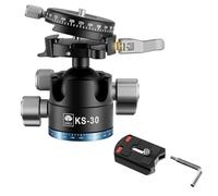 SIRUI KS-30 Rotule Professionnelle Robuste, Tête Sphérique à Profil Bas de 36 mm, Double Panoramique à 360 ° Rotule en Alliage d'aluminium pour Trépied, Monopode, Curseur, Charge Jusqu'à 20 kg