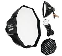 Sirui Mini Softbox pliable à montage rapide, 40 cm, à dégagement rapide avec grille diffuseur, idéal pour l'éclairage continu vidéo, compatible avec la série C150X, QR40