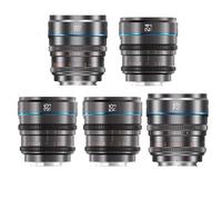 SIRUI Night Walker 16mm 24mm 35mm 55mm 75mm kit Objectifs T1.2 S35, Manual Lens Focale Fixe, Grande Ouverture, Compact et léger, vlogging, pour Monture E, A7IV, A7RV, ZV-E1, ZV-E10, FX30, Gris métal