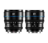 SIRUI Night Walker T1.2 S35 Cine Lens Set, 16 mm, 75 mm, objectif de mise au point manuelle à grande ouverture (MS-2SEB, monture E, noir)