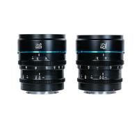 SIRUI Night Walker T1.2 S35 Ensemble d'objectifs Cine 16 mm et 75 mm, grande ouverture, mise au point manuelle pour monture X, noir