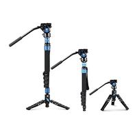 SIRUI P-325FS Monopode pour photographie, 148 cm en fibre de carbone avec trépied amovible, monopode de voyage avec tête fluide VA-5 pour appareil photo reflex numérique, caméscope vidéo, charge