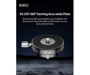 SIRUI PIASTRA KS-55P Panorama QUICK RELEASE PLATE
