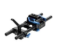 SIRUI Plaque de base universelle pour rail de tige de 15 mm avec double tige en fibre de carbone, support d'objectif en Y, plaque de d gagement r