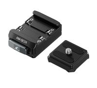Sirui Plaque de dégagement rapide et kit de serrage 38 mm, adaptateur de montage pour appareil photo avec trous filetés de 6,35 mm - 20 et 3/8"-16, plaque de base pour trépied, monopode, AM-QC01