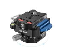 SIRUI QC-55P Plaque à dégagement Rapide avec tête panoramique rotative à 360 °, Adaptateur de Montage d'appareil Photo avec Filetage 1/4" et 3/8", Plaque de Fixation à dégagement Rapide pour trépied