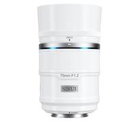 SIRUI Sniper 75mm Téléobjectif F1.2 APS-C pour appareil photo A5 A6 A7 FX A9 ZV-E Series (montage E, blanc)