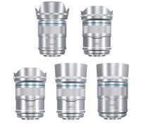 SIRUI Sniper Autofocus Objectifs Kit, 16mm, 23mm, 33mm, 56mm, 75mm F1.2 Grand Angle APS-C pour X-T4, X-T5, X-H1, X-H2/H2S, X-T3, X-T30, X-S10 (Monture X, Argent)