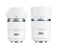 SIRUI Sniper Autofocus Objectifs Kit, 16mm, 75mm F1.2 Grand Angle APS-C pour A5, A6, FX30, ZV-E10 (Monture E, Blanc)
