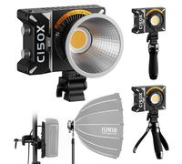 SIRUI Super Bulbs C150X Combo Lampe Vidéo LED 150W COB, éclairage Photo Studio Portable bichromatique 2800K-6500K, Bluetooth app, Adaptateur Bowens, réflecteur Shooting vidéo Photographie