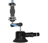 SIRUI Support à Ventouse pour Caméra et Téléphone, Ventouse à Pompe à Air avec Bras Magique, Support de Téléphone, Support de Pare-Brise à Double Tête Pivotant à 360°, Insta360, DJI Action