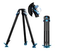 SIRUI SVT75 Lite Trépied Vidéo en Fibre de Carbone, Trépied de 153 cm avec Élévation Rapide à Levier, Réglage Semi-Automatique 22°/50°/78°, 75mm Demi-Sphère, Charge Max 25kg, Léger 3,5kg