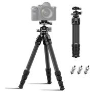 SIRUI Trépied de Bureau Compact en Fibre de Carbone avec Rotule Discrète, 80 cm Trépied Portable et Léger avec Pointes pour Appareil Photo, Voyage, vlogging, Macrophotographie, AM-224S+G0