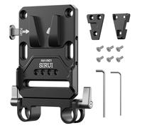 SIRUI V-Lock Base Station and Wedge Kit, Universal V Mount Battery Plate with Dual 15mm Rod Clamp for Camera Power Supply, Quick Release Set with Multi Mounting Points, AM-VM01