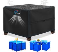 SIRUITON Housse de protection pour meubles de jardin90x90x90 cm,Avec ouvertures d'aération,Imperméable, coupe-vent,résistante aux UV,Résistante à la déchirure,Oxford 420D (90x90x90cm)