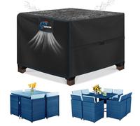 SIRUITON Housse Salon de Jardin 135x135x74cm,Imperméable en Oxford 520D