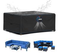 SIRUITON Housse Salon de Jardin 255x255x90cm,Imperméable en Oxford 520D