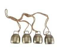 Sirxlevcy 1 Ensemble de Carillons Portatifs Cloche en Métal Cloche de Noël Vintage, Décorations de Cloche de Vache Suspendues