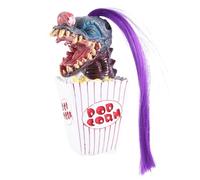 Sirxlevcy 1 PCS Halloween Clown Décoration Popcorn Clown Effrayant Clown Tête Statue Résine Artisanat Clown de l'espace Violet