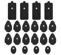 Sirxlevcy 10 Paires de Coussinets D'Électrodes Unitaires, Coussinets de Rechange à Pression de 3,5 mm pour L'Électrothérapie, Réutilisation plus de 30 Fois