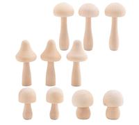 Sirxlevcy 10 PièCes Grandes Tailles Champignon en Bois Non Champignon en Bois Non Peint pour la DéCoration de Projets d'art et D'Artisanat