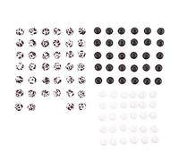 Sirxlevcy 100 PièCes Perles De Silicone 12Mm Perles d'impression De Vache en Silicone Perles Rondes en Vrac Perles De Silicone pour la Fabrication De Porte-CléS Bricolage
