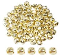 Sirxlevcy 100 Pieces Séries Vive Le Vent, 15 Mm Les Clochettes en Métal Mini Cloches Artisanales Les Perles Convient pour Le Bricolage Or