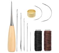 Sirxlevcy 11 Pièces Kit D'Outils de Couture en Cuir, Kit de Couture de Couture Artisanale en Cuir pour Bricolage Artisanat Réparation de Cuir de Toile