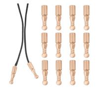 Sirxlevcy 12 Embouts de Rechange pour Cravate Bolo - en Alliage - Longs Embouts de Cordon Lisses pour Vêtements, Décoration, Chaîne, Bracelet, Bricolage, Artisanat B