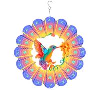 Sirxlevcy 12 Pouces Oiseau Vent Spinner Métal 3D Rotatif Carillons de Luxe Art Jardin Suspendu Décoration Extérieure