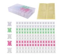 Sirxlevcy 152 PièCes Accessoires de Point de Croix Comprenant des Bobines de à Broder BoîTe Organisateur de Point de Croix et Autocollant de NuméRo de