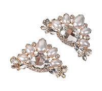 Sirxlevcy 2 Pcs Chaussures de Mariage Décorations Femmes Mariée Décoration Strass Brillant Clip Décoratif Charme Boucle en Métal Boucle de Chaussure Accessoire de Chaussure