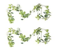Sirxlevcy 2 pièces 7 Pieds/pièces Vigne de Artificielle, Guirlande de Fleurs Vigne de rotin Fleurs suspendues pour cérémonie en Plein air, Blanc