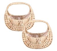 Sirxlevcy 2 PièCes SéRies Panier D'Arrangement de Fleurs à la Main Tissé à la Main CréAtif Pot de Fleur Panier de Rangement Panier de Fille de Fleur DéCor à