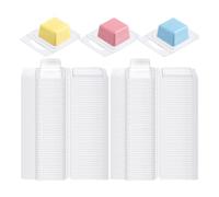 Sirxlevcy 200 Moules à Bougies Carrés Transparents de 1 Oz pour Faire Fondre la Cire de Chocolats, Bougies sans Mèche, Fabrication de Savon et Facile à Utiliser