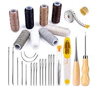 Sirxlevcy 29 PièCes de Couture en Cuir, de RéParation de Rembourrage de Couture en Cuir avec à Coudre 8 Couleurs, pour la Couture en Cuir