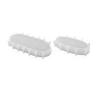 Sirxlevcy 2PCS Moule en Silicone pour Pot de Fleurs en Ciment/Plâtre à Bougie en Forme de Bocal à Bougies Blanc Ovoïde.