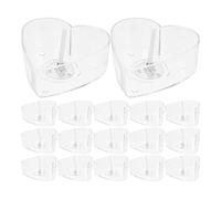 Sirxlevcy 30PCS en Forme de Coeur Bougies Chauffe-Plat Tasses Clear Love Heart Bougie Boîtes de Cire Bocaux avec Mèches pour la Fabrication de Bougies DIY