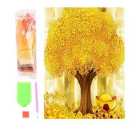 Sirxlevcy 30X40 Cm Rond Forage Arbre de Fortune Arbre de la Fortune Diamant Peinture Diamant Peinture DéCoration Murale