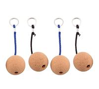Sirxlevcy 4 PièCes Porte-CléS de Boule de LièGe Flottant, Accessoires de Sport Nautique de Flotteur Clé de 50Mm pour Le Surf Natation PlongéE PêChe Bateau à Voile