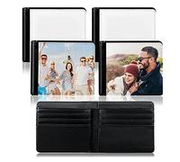 Sirxlevcy 4 PièCes Portefeuille Sublimation Portefeuille Transfert Chaleur Vierge Portefeuille Sublimation Vierge avec FenêTres D'Identification pour L'Obtention du DiplôMe Travail Voyage