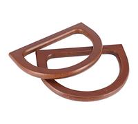 Sirxlevcy 4 PièCes SéRies PoignéEs de Sac à Main en Bois en Forme de D, PoignéEs Remplacement en Bois pour Sac Bricolage à Main à Main Fourre-Tout Fabrication d'embrayage (Marron)