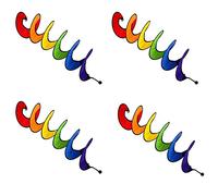 Sirxlevcy 4X Spiral Wind Spinner pour Yard Garden Camping, Colorful Hanging Spiral Spinner DéCoration pour Outdoor Camping(Rainbow)
