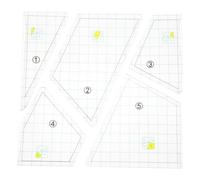 Sirxlevcy 5 PièCes Ensemble de ModèLes de Courtepointe RèGle de Machine à Coudre Bricolage Main Patchwork RèGle de Courtepointe ModèLes de Courtepointe ModèLes CarréS