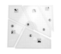 Sirxlevcy 5 PièCes ModèLe de Coupe de Quilting CréAtif Grilles ModèLe Fou Huit Ensemble de RèGle de Courtepointe ModèLes de Coupe de Courtepointe Acrylique