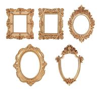 Sirxlevcy 5 PièCes Vintage RéSine Cadre Photo Tenture Murale Cadre Photo Table Top Affichage Cadre Vacances FêTe HôTel DéCor