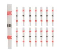 Sirxlevcy 50Pcs Connecteurs De De Soudure, Bornes Thermorétractables Isolées Imperméables De Connecteur De Connecteur Thermorétrécissable pour La Marine Automobile, 22-18 Awg, Rouge