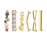 Sirxlevcy 6 Pcs Clips de Lacets en Métal Clips de Chaussures Décoratifs Strass Chaussures Décoration de Charme