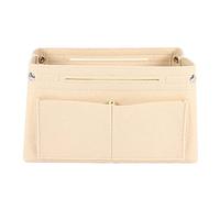 Sirxlevcy Beige Femmes Mode Sac IntéRieur en Tissu de Feutre Convient Au Sac une Main Multi-Poches une CosméTiques Stockage des Biens Personnels Organisateur